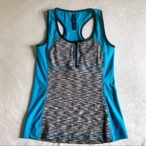 ⭐️RBX Blue Gray Zipped Sports Gym Workout Top